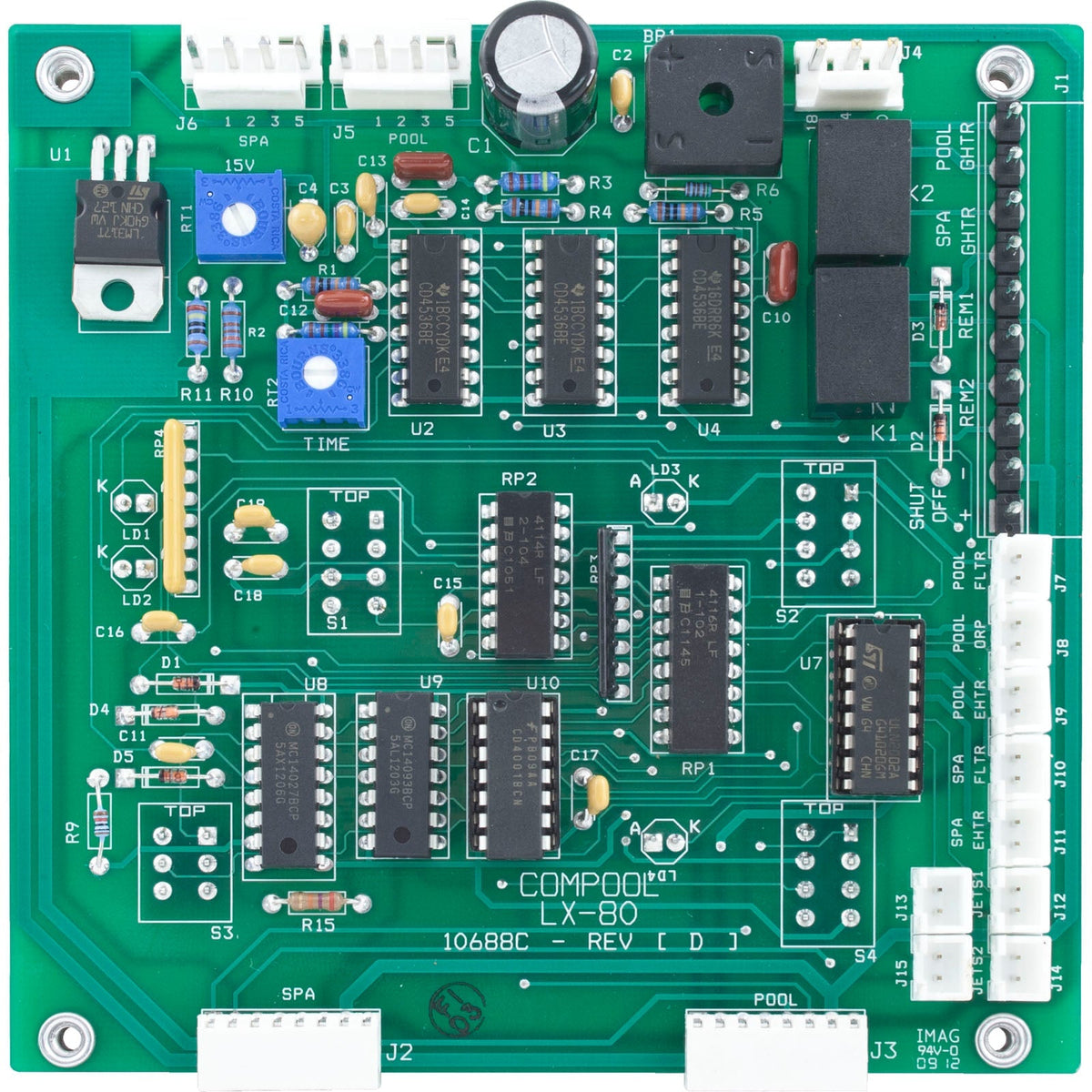 Pentair PCLX80 Circuit Board For ComPool LX80 Commercial Control Power Center