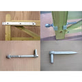 Galvanised Adjustable Hinges incl Bolts and Screws (Set of 2)