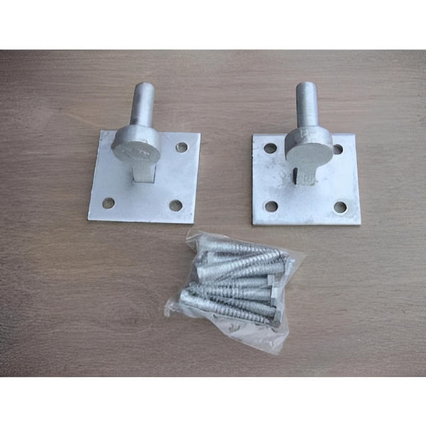 Galvanised Pair of Hooks on 100mm Plate