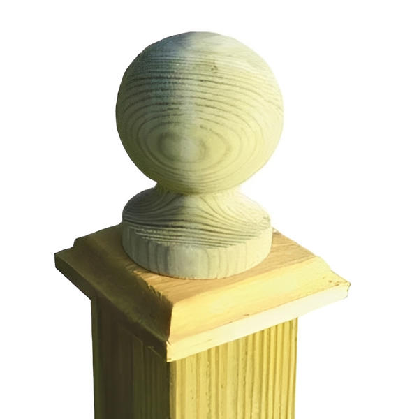 75mm Ball and Collar Post Cap for Use with 75mm x 75mm Non Slotted Posts