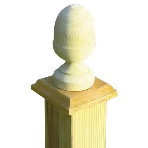 Small Acorn Post Cap for Use with 75mm x 75mm Non Slotted Posts