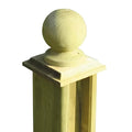 100mm Compact Ball and Collar Post Cap for Use with 100mm x 100mm Slotted Posts