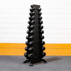 1-10kg Premium Black Hex Dumbbell Set (10 Pair)