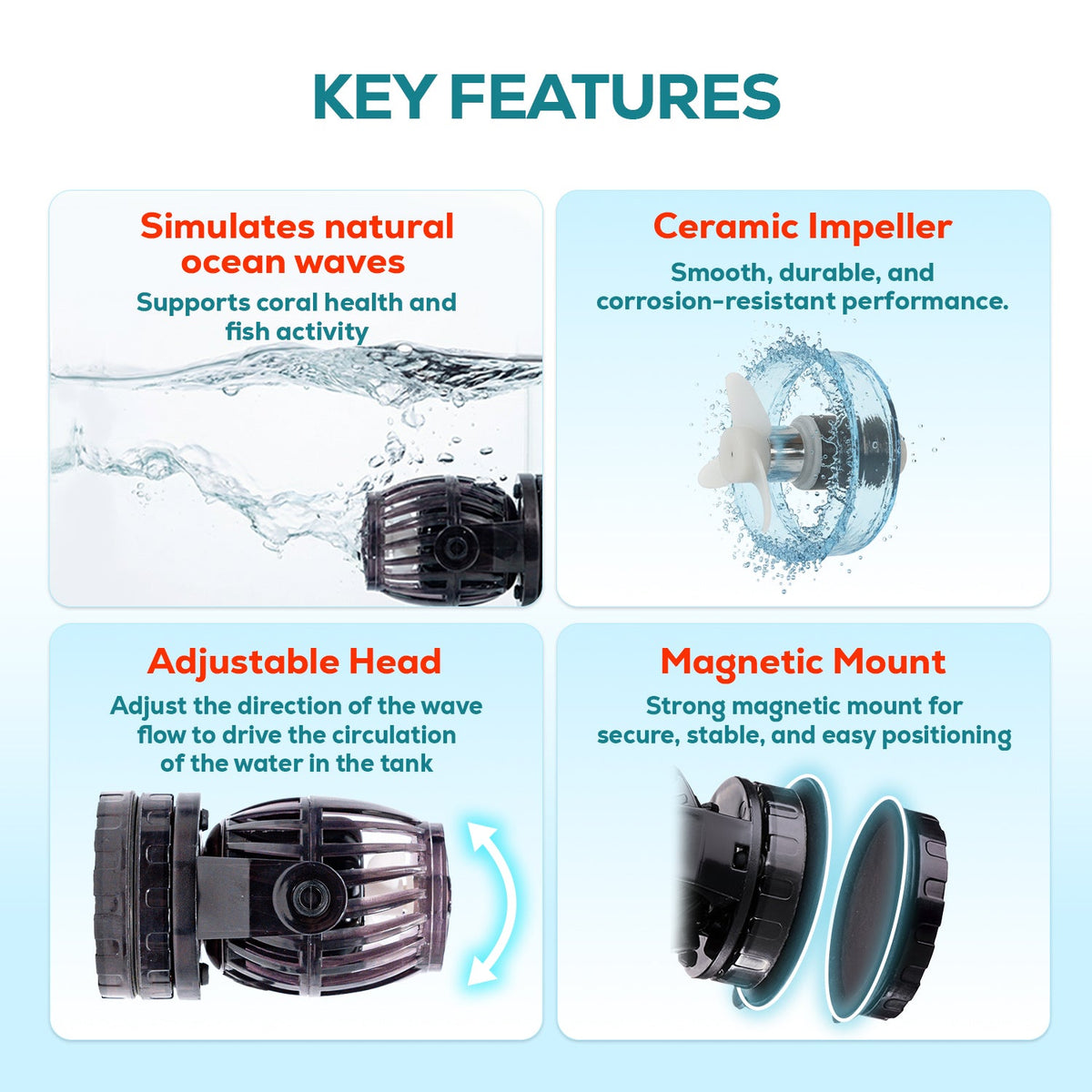 Aqua Dream 24V DC Sine Wave Maker Pump 2400 GPH - Aquarium, Coral Reef, Ponds