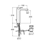 L90 Chrome Extended Basin Mixer Tap With Pop-Up Waste