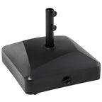 Garden Parasol Base Holder with Wheels & Brakes, 43kg Water or 60kg Sand Filled, Black