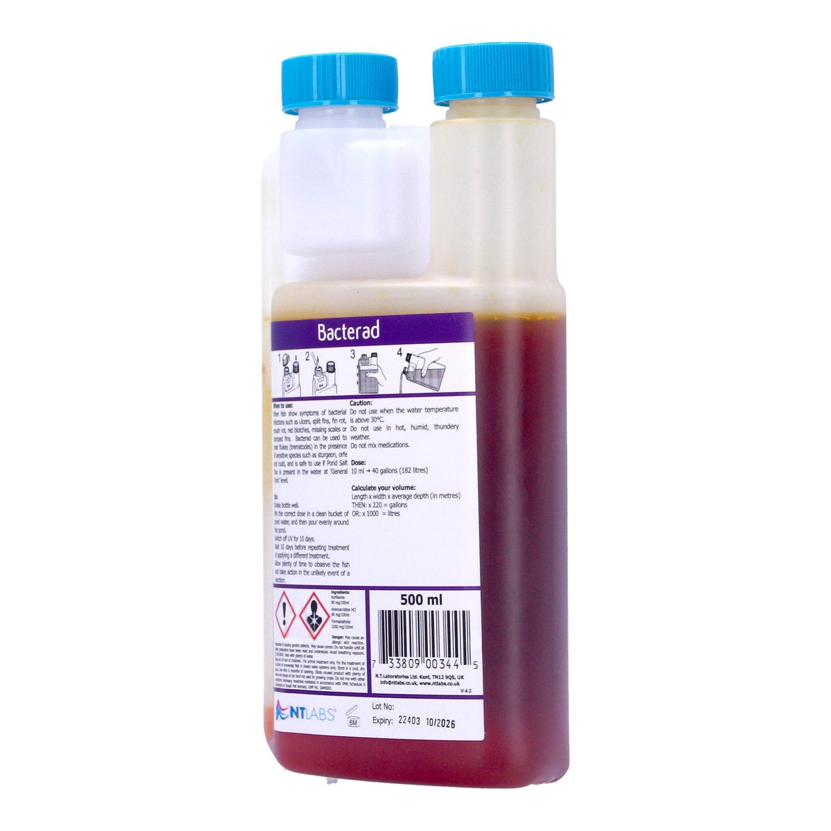 NT Labs Bacterad Pond Fish Ulcer Treatment