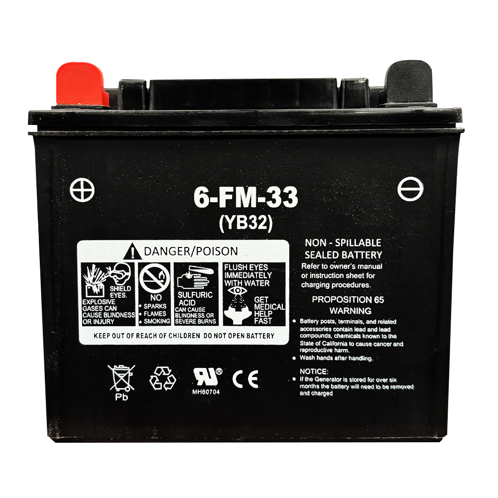 DuroMax Power Portable Generator Replacement Battery - 12V 32aH