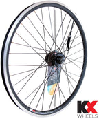 KX Wheels Junior 24" Double-Wall Q/R Axle Bike Bicycle Wheel - Black/Silver