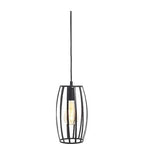 4lite Decorative Pear Cage Lighting Pendant for E27 Large Screw Fit Lamp (Bulb Not Included) - Matte Black