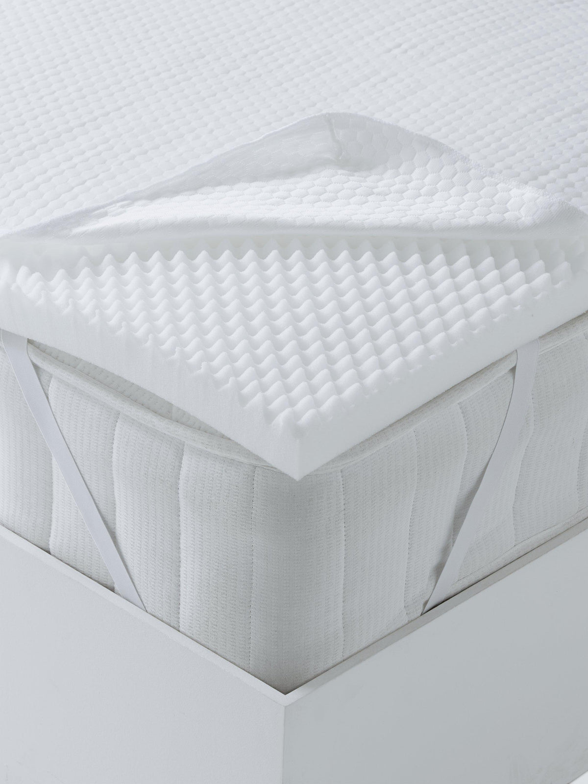 John Lewis Specialist Support 5-Zone Aurora Foam King Mattress Topper White