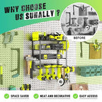 SUNALLY Power Tool Organizer, 4 Drill Holder Wall Mount Tool Storage Rack - style: 4 Drill Holders G