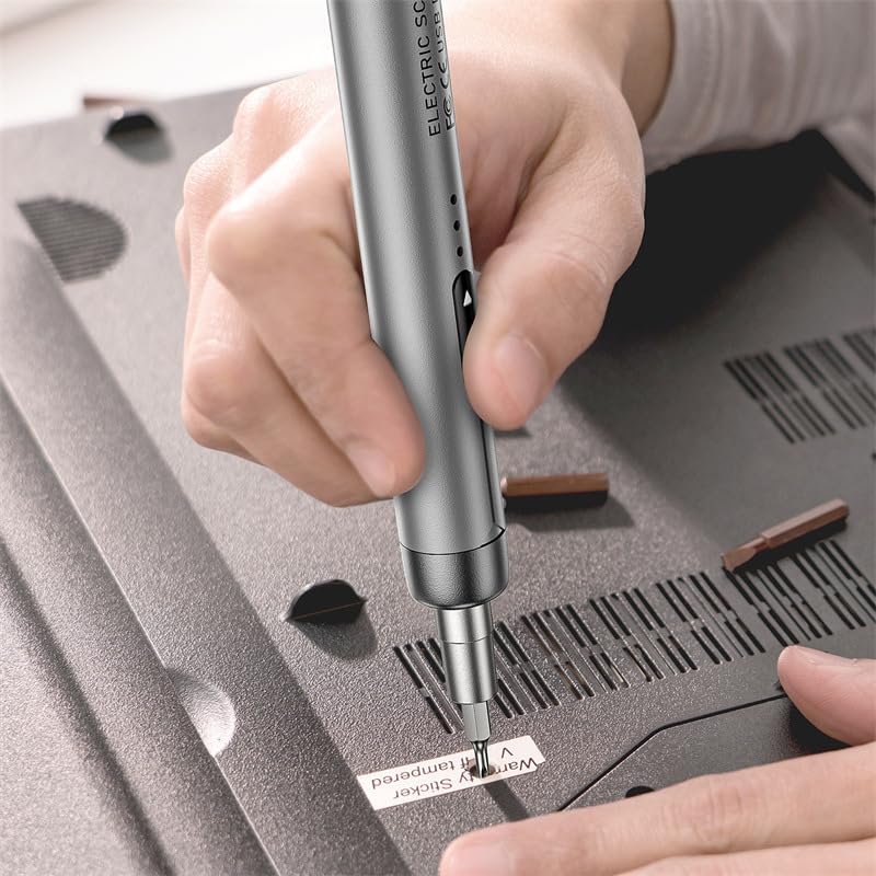Small Precision Electric Screwdriver 46-in-1, Mini Rechargeable Cordless Electric Screwdriver, Precise Power Tool Drill High Torque for Computer or Household Repair Tool Set