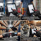 Mechanic Gloves for Men, Heavy Duty Impact-Resistant TPR Armor