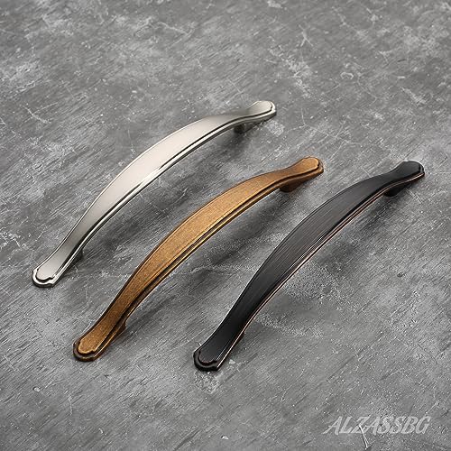 Alzassbg Polished Chrome Cabinet Pulls and Handles 10 Pack, AL3028CP - color: Polished Chrome, size: 5" Hole Center