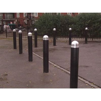 Polyester Powder Coated Bollard w/ Aluminium Top