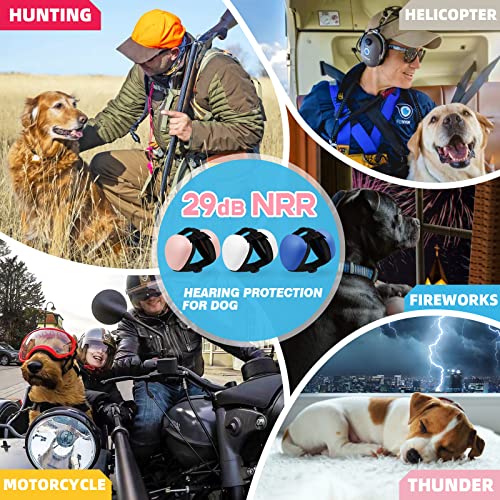 derYEP Dog Earmuffs for Hearing Protection 29dB NRR Ear Muffs Noise Protection (Medium, White) - color: White, size: Medium