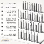 Small Precision Electric Screwdriver 46-in-1, Mini Rechargeable Cordless Electric Screwdriver, Precise Power Tool Drill High Torque for Computer or Household Repair Tool Set