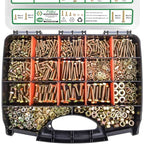 Foliv 1580pcs Metric Bolt Assortment, M4 M5 M6 M8 Nuts and Bolts Assortment Kit, Grade 8.8 Alloy Steel with Yellow Zinc Plated, Length from 12-30mm - style: 1580pcs M4 M5 M6 M8
