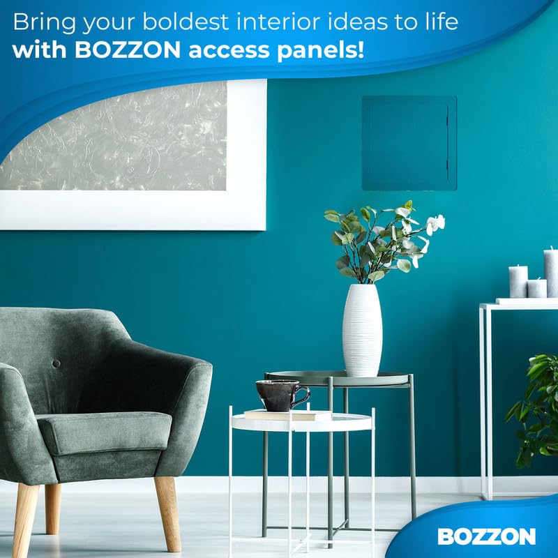 BOZZON Access Panel for Drywall - 10 x 10 in - Wall Hole Cover - Access Door - Plumbing Access Panel for Drywall - Heavy Durable Plastic White - size: 10 x 10