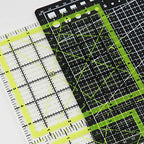 UOOU 6 Inch Square Quilting Ruler Fabric Cutting Ruler Sewing Ruler - color: Green-Medium
