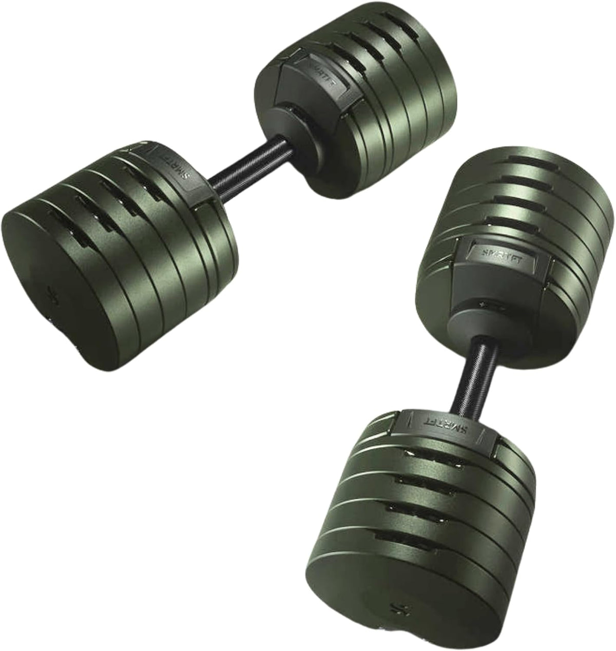 SMRTFT NÜOBELL 100lb Adjustable Dumbbell Set (Tactical Green)