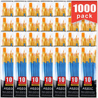 Acrylic Paint Brush Set, 100 Packs / 1000 pcs Nylon Hair Brushes for All Purpose Oil Watercolor Painting Artist Professional Kits - size: 1000pcs-blue