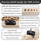 Dowel Jig Kit,8 Size Drill Bushings Compatible with 1/8" to 3/8" Drill Bits