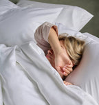 Bedfolk Luxe Cotton Sateen Bedding Duvet Cover - Snow White - King Size