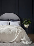 Bedfolk Crinkle-Textured And Mellow Linen & Cotton Throw 250 x 175cm - Clay