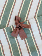 TBCo 200 Thread Count Cotton Double Duvet Cover Bedding Set - Blue Stripe