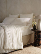 Gingerlily Silk Floss Summer Breathable Double Bed Duvet 2-4 Tog - White