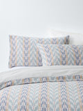 John Lewis Merida Chevron Pure Cotton Jacquard King Duvet Cover Set - Multi