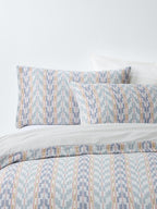 John Lewis Merida Chevron Pure Cotton Jacquard King Duvet Cover Set - Multi