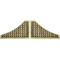 Pair of Winged Lattice Trellis Panels
