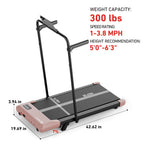 DeerRun Q2 Urban 7% Incline Walking Pad with Handrail