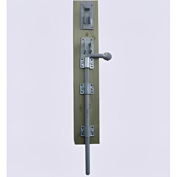 Galvanised Heavy Lockable Drop Bolt with Staple Brackets and Received