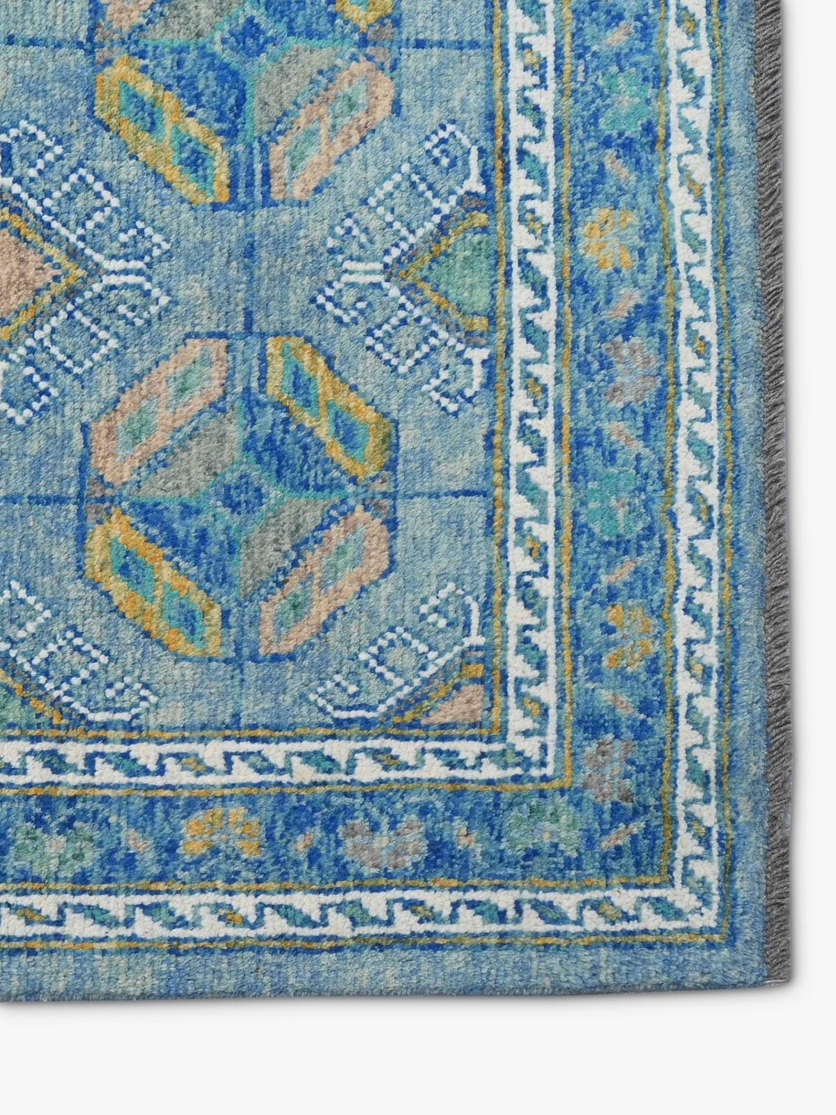 Gooch Luxury Hand Knotted Traditional Afghan Ersari Rug 300 x 200cm - Blue