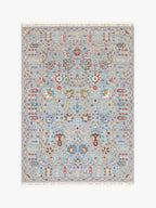 Gooch Luxury Multi Ushak Wool Viscose Traditional Rug 180 x 120cm - Grey