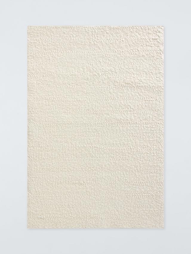 John Lewis Merino Wool Rich Boucle Hand Woven Rug L240 x W170cm - White