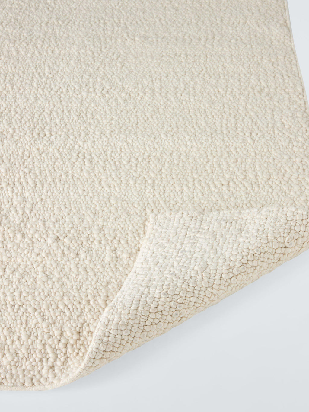 John Lewis Merino Wool Rich Boucle Hand Woven Rug L240 x W170cm - White