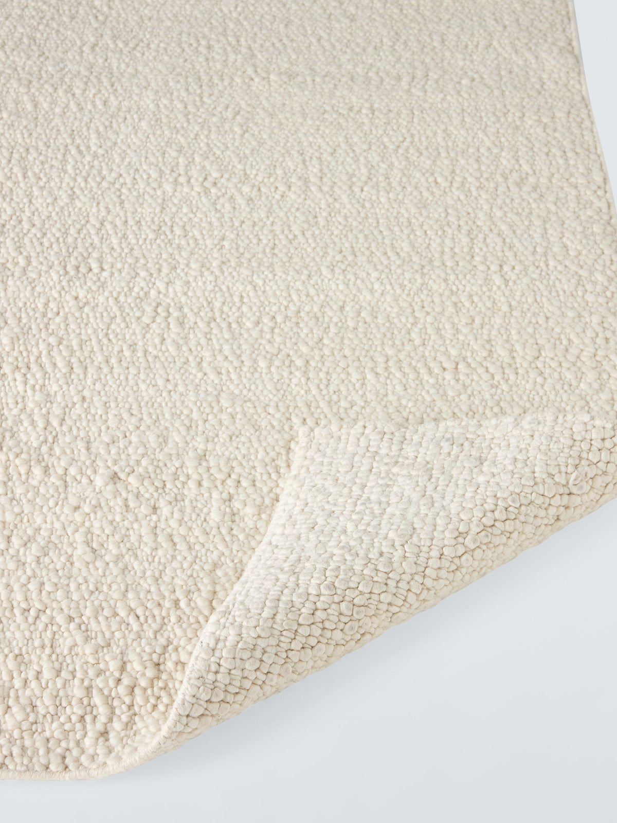 John Lewis Merino Wool Rich Boucle Hand Woven Rug L240 x W170cm - White
