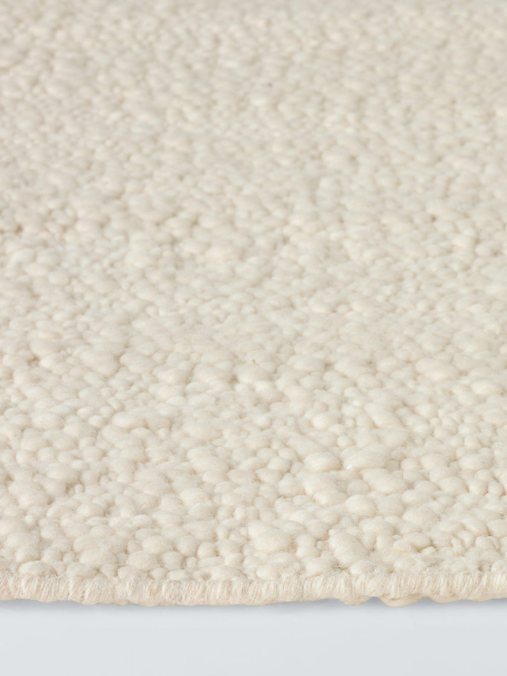John Lewis Merino Wool Rich Boucle Hand Woven Rug L240 x W170cm - White