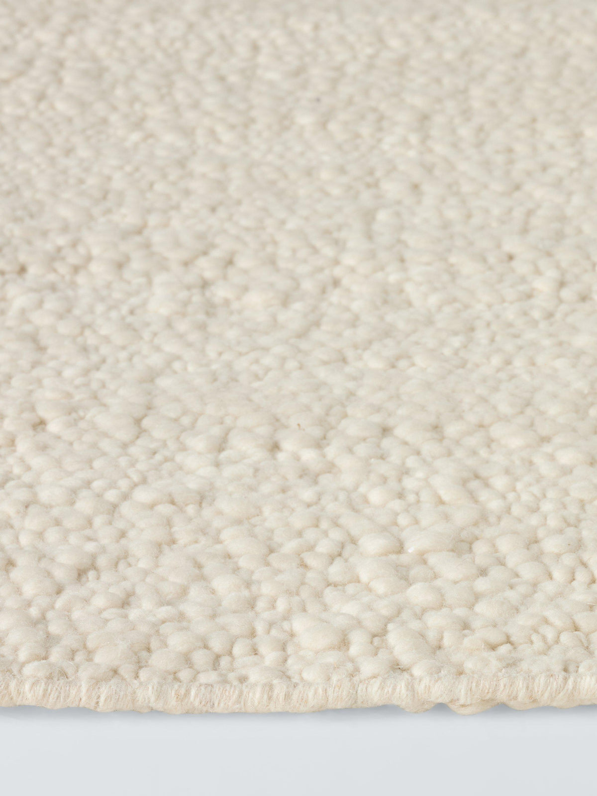 John Lewis Merino Wool Rich Boucle Hand Woven Rug L240 x W170cm - White