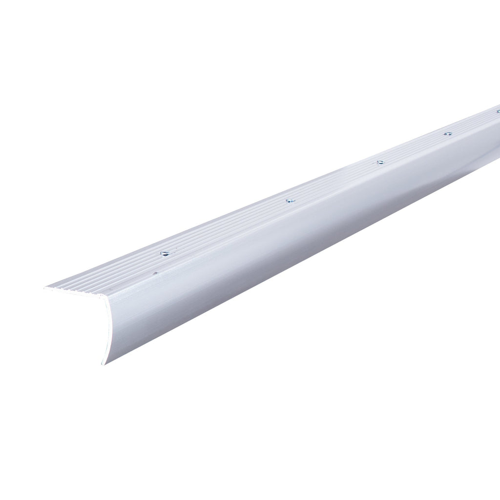 1-1/8 In. X 1-1/8 In. Polished Aluminum Stair Edging w/ Screw Nails
