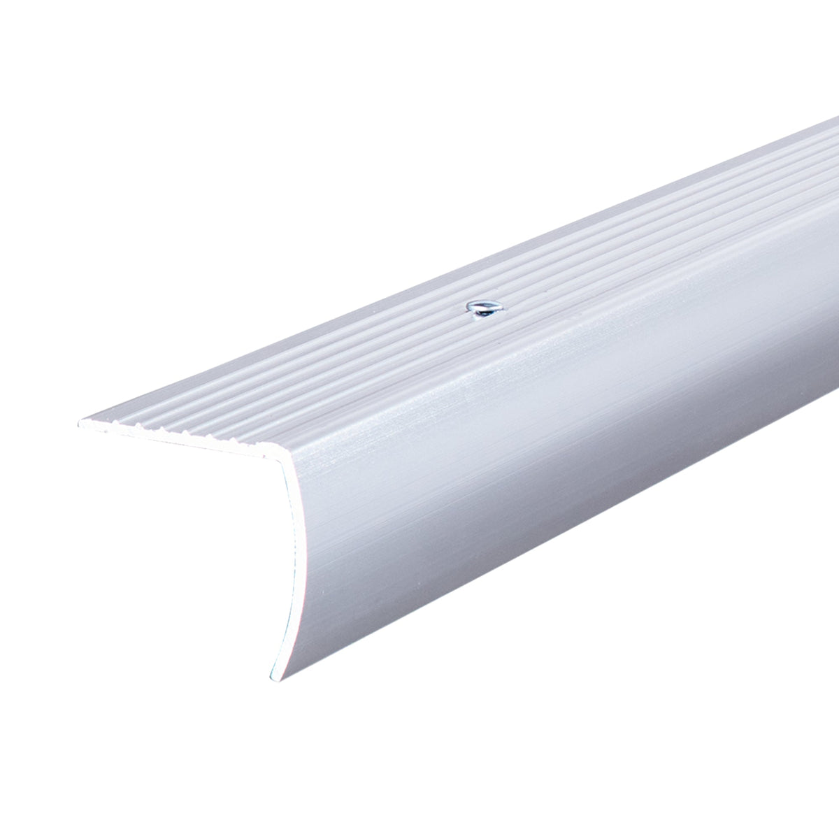 1-1/8 In. X 1-1/8 In. Polished Aluminum Stair Edging w/ Screw Nails