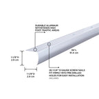 1-1/8 In. X 1-1/8 In. Polished Aluminum Stair Edging w/ Screw Nails