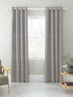 John Lewis Boucle Blackout Lined Eyelet Curtains Pale Grey Storm 228 x 228cm