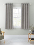 John Lewis Boucle Blackout Lined Eyelet Curtains Pale Grey Storm 228 x 228cm