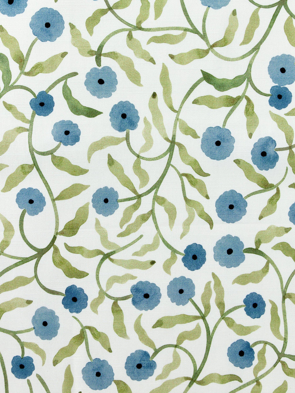 John Lewis x Iversen Floret Blackout Pencil Pleat Curtains 167x228cm Glacier